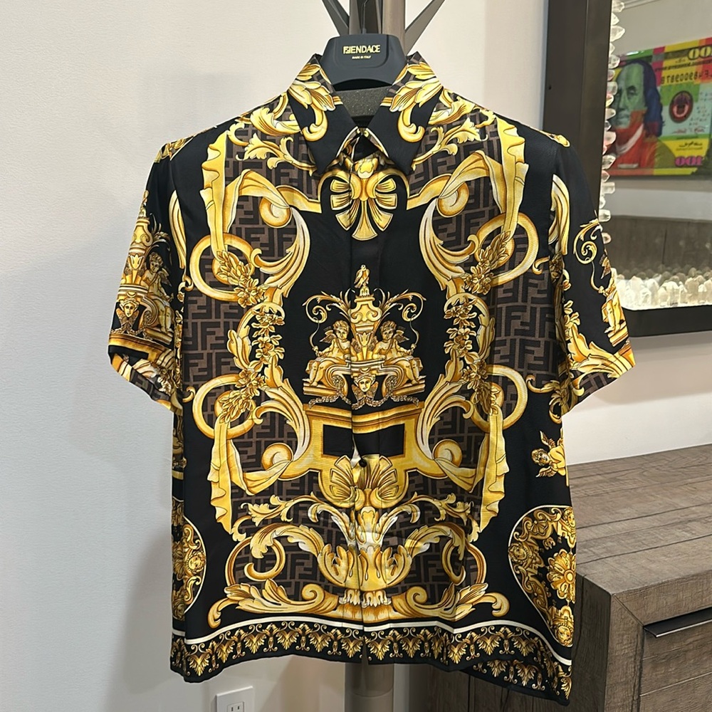 Fendace RARE silk button down shirt SOLD OUT